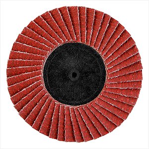 Flap-disc de desbaste/acabamento 3" cerâmico G 80 encaixe rápido Vonder