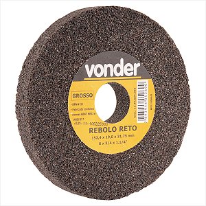 Rebolo reto 6" x 3/4" grosso - Vonder