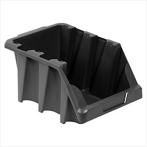 Gaveteiro plástico nº 7 18 cm x 22 cm x 34 cm modelo prático preto - Vonder