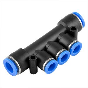 Conexão rápida tipo T de redução entradas de 10,0 mm e 8,0 mm - Vonder