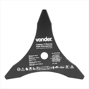 Lâmina de 3 pontas para roçadeiras 255 mm x 20,0 mm - Vonder