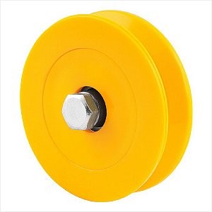 Roldana para portão 4" tipo V em nylon sem caixa - Vonder