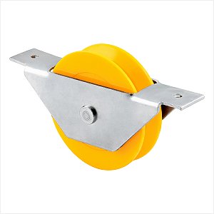 Roldana para portão 3" tipo V em nylon caixa aberta - Vonder