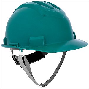 Capacete aba frontal verde jugular e suspensão com catraca - Vonder Plus
