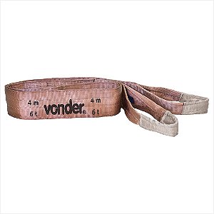 Cinta para elevação de cargas 7:1 4,0 m 6,0 tf marrom CE 640 - Vonder