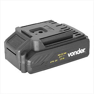 Bateria 20,0 V íons de lítio 2.0 Ah para lavadora LBV 200 e compressor CPV 20 Vonder