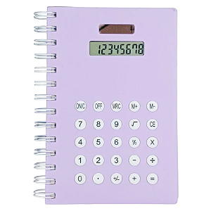 Caderno Espiral Com Calculadora Embutida