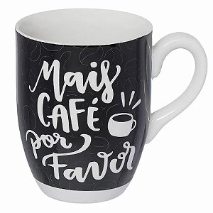 Caneca Porcelana Mais Café 350ml