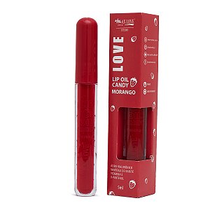 Lip Oil Candy Morango Max Love 5ml: Brilho e Hidratação