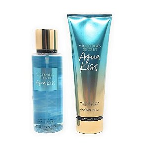 Kit Victoria’s Secret Aqua Kiss: Body Lotion e Body Splash