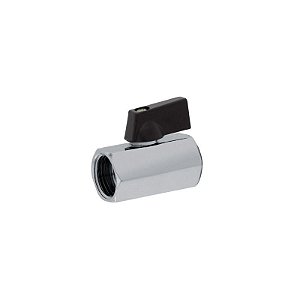 ST10108-14 Mini registro esfera fêmea X fêmea Rosca G 3/8" BSP reforçada em latão passagem reduzida