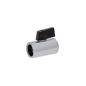 ST10108-14 Mini registro esfera fêmea X fêmea Rosca G 1/4" BSP reforçada em latão passagem reduzida