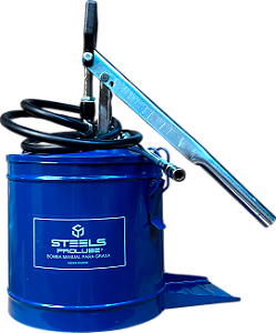 ST10058 Bomba manual para graxa 7KG com compactador azul 7500 PSI - Alta potência