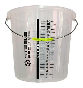 ST10395-20L Balde graduado transparente 20L em polietileno transparente