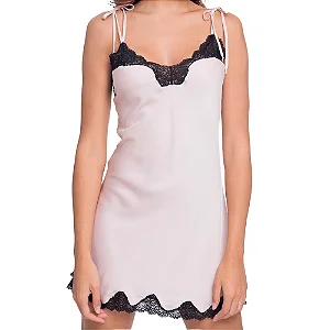 Camisola Jogê Alça Cetim e Renda