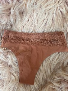 Calcinha Sem Costura Cós rendada