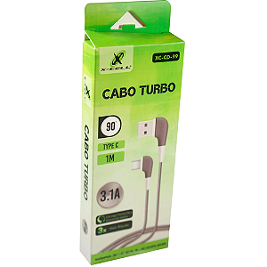 Cabo USB Tipo C 1M 90º Turbo X-CELL XC-CD-99