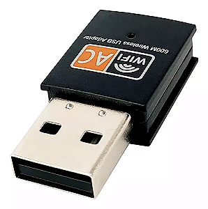 Adaptador Wifi USB Dual Band 5G 600MBPS SEM ANTENA