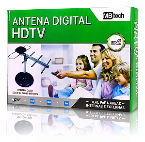 Antena Digital Interna e Externa 5M Cabo HDTV MBTech GB54473