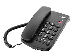 Telefone com Fio e Chave de Bloqueio TCF 2000 Preto