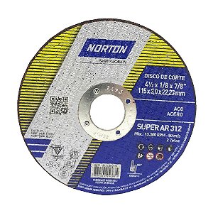 Disco de Corte Norton Super AR312 115x3,0x22,23mm