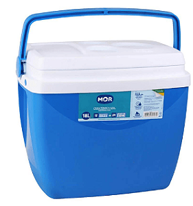 Caixa Térmica Cooler 18 Litros Azul com Alça Confortável Mor
