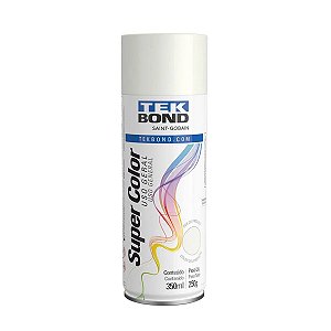 Tinta Spray Aerossol de Uso Geral Supercolor Tekbond - Branco Brilhante 350ml