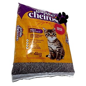 Areia sanitária higiênica para gatos Gatinho Cheiroso 4 kg