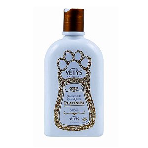 Shampoo Vetys super premium platinum para cães e gatos