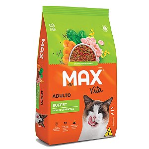 Ração Max Cat Vita Adultos Buffet Frango & Vegetais 20 kg