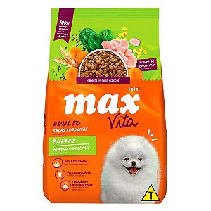 Ração Max Vita Adulto Raças Pequenas Buffet Frango & Vegetais 20 kg