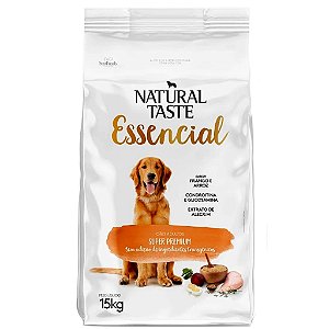 Ração Natural Taste Essencial Super Premium adultos 15 kg