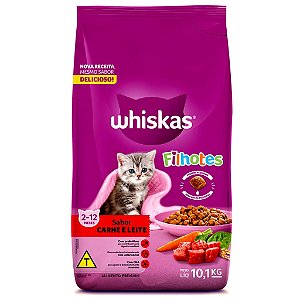 Ração whiskas para gatos filhote carne 10,1 kg