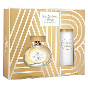 CONJUNTO HER GOLDEN SECRET BANDERAS - EAU DE TOILETTE 80ml + DESODORANTE SPRAY 150ml