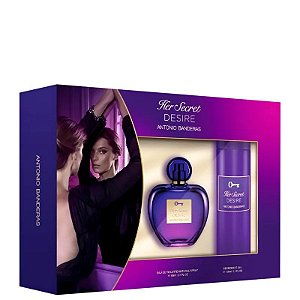 CONJUNTO HER SECRET DESIRE BANDERAS - EAU DE TOILETTE 80ml + DESODORANTE 150ml
