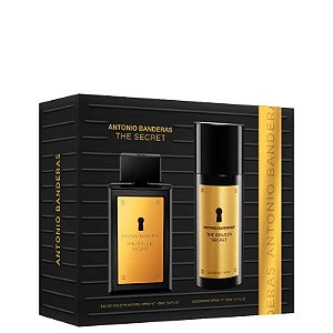 CONJUNTO THE GOLDEN SECRET BANDERAS - EAU DE TOILETTE 100ML + DESODORANTE SPRAY 150ML