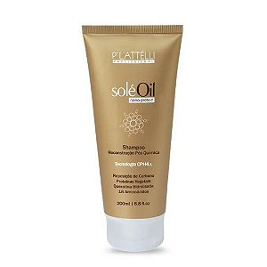 SHAMPOO RECONSTRUTOR SOLE OIL 200 ML - PLATTELLI PROFISSIONAL