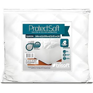 Protetor Colchão Queen 160X200X35 Impermeável Trisoft