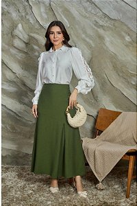 Saia Midi C/ Pala Assimétrica