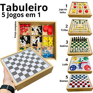 Jogo de Tabuleiro 3 Jogos Ludo, Dama e Trilha Pais e Filhos :  .com.br: Brinquedos e Jogos