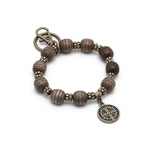 Chaveiro Pulseira Dezena Medalha de São Bento