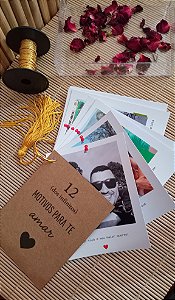 Mini álbum 12 Motivos para Aniversário, Namorados, Amigos