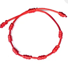 Pulseira 7 Nós Vermelha