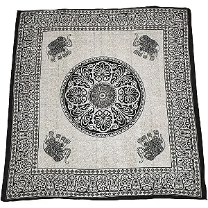 Canga Gigante Indiana - Estampa Mandala e Elefantes 2,30 x 2,10