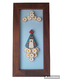 Quadro nossa senhora Aparecida azul