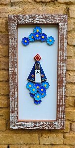 Quadro Nossa Senhora Aparecida azul mesclado