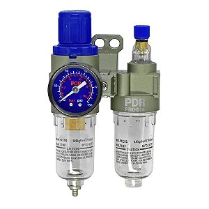 Filtro de Ar Regulador Lubrificador PDR PRO-014 1/4 Pol