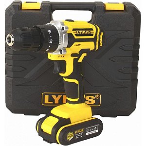 Parafusadeira Furadeira 20V Bateria e Maleta Lynus PFL-20CI