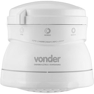 Ducha Elétrica 3 temperaturas 4.400W 127V branca Vonder