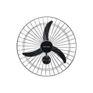 Ventilador De Parede Preto 60cm Bivolt 200W Ventisol